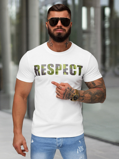 Herren T-shirt Weiß OZONEE JS/8B1393/1