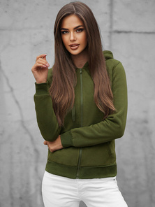 Damen Kapuzenpullover Khaki OZONEE JS/W03Z
