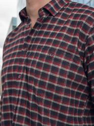 Herren Hemd Weinrot OZONEE V/V176Z