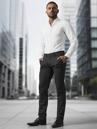 Herren Chino Hose Schwarz OZONEE V/5100