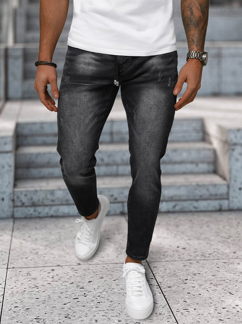Herren Jeans Schwarz OZONEE NB/MP0063/1N