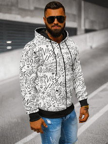 Herren Kapuzenpullover Weiß OZONEE JS/8B1182/1