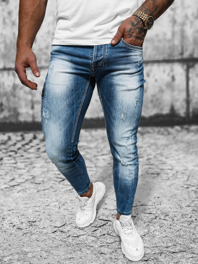 Herren Jeanshose Blau OZONEE NB/MP0008B