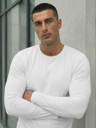 Herren Longsleeve Weiß OZONEE JS/DB71/2