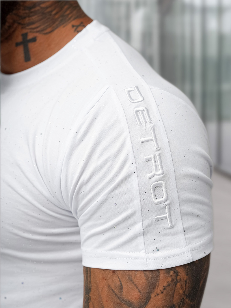 Herren T-shirt Weiß OZONEE O/QQ1388