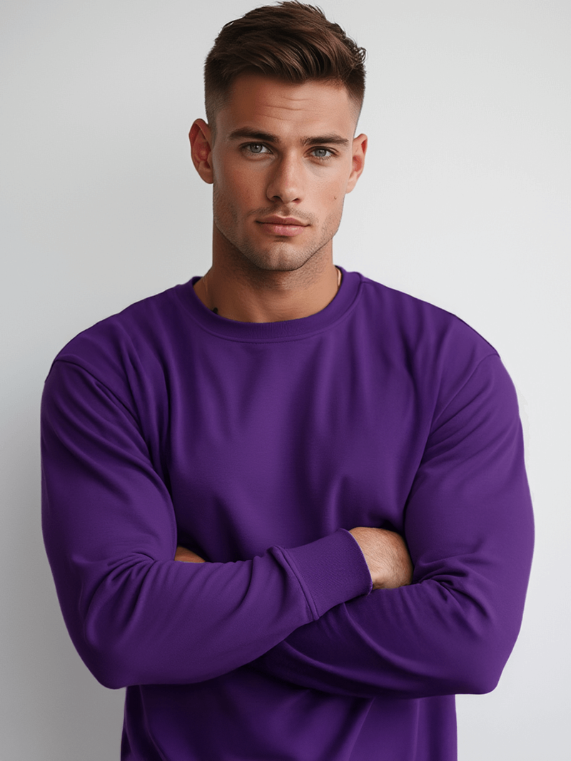 Herren Sweatshirt Violett OZONEE JS/2001-10Z