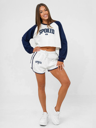 Zweiteiliges Trainingsanzug-Set Weiß-Dunkelblau OZONEE JS/M58631AB