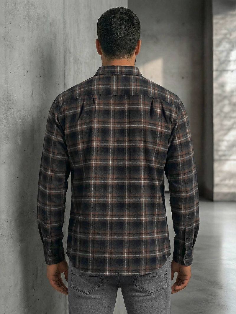 Herren Hemd Dunkelblau OZONEE V/V177Z