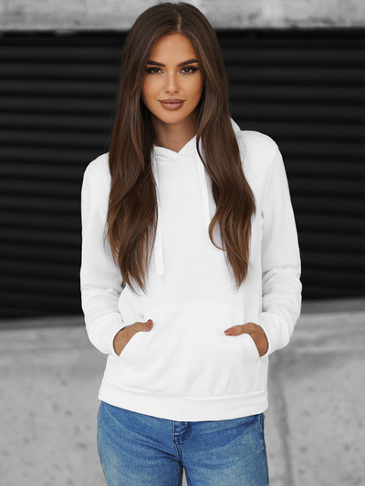 Damen Kapuzenpullover Weiß OZONEE JS/W02Z