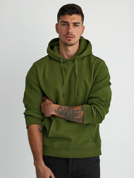 Herren Kapuzenpullover Khaki OZONEE JS/2009Z