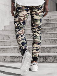 Herren Jogger Hosen Beige-Camo OZONEE A/1003