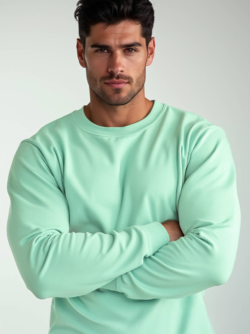 Herren Sweatshirt Mintgrün OZONEE JS/2001-10Z