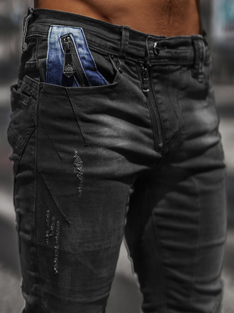 Herren Jeanshose Schwarz OZONEE NB/MP0025N