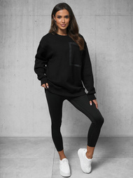 Sweatshirt Schwarz OZONEE O/SWE23004Z