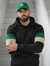 Herren Kapuzenpullover Schwarz OZONEE JS/3B578