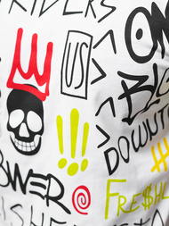 Herren T-shirt Weiß OZONEE JS/8T1212/1