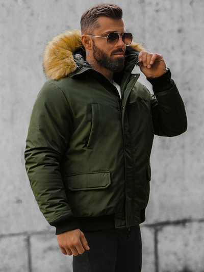 Herren Winterjacke Khaki OZONEE JS/M2019/136