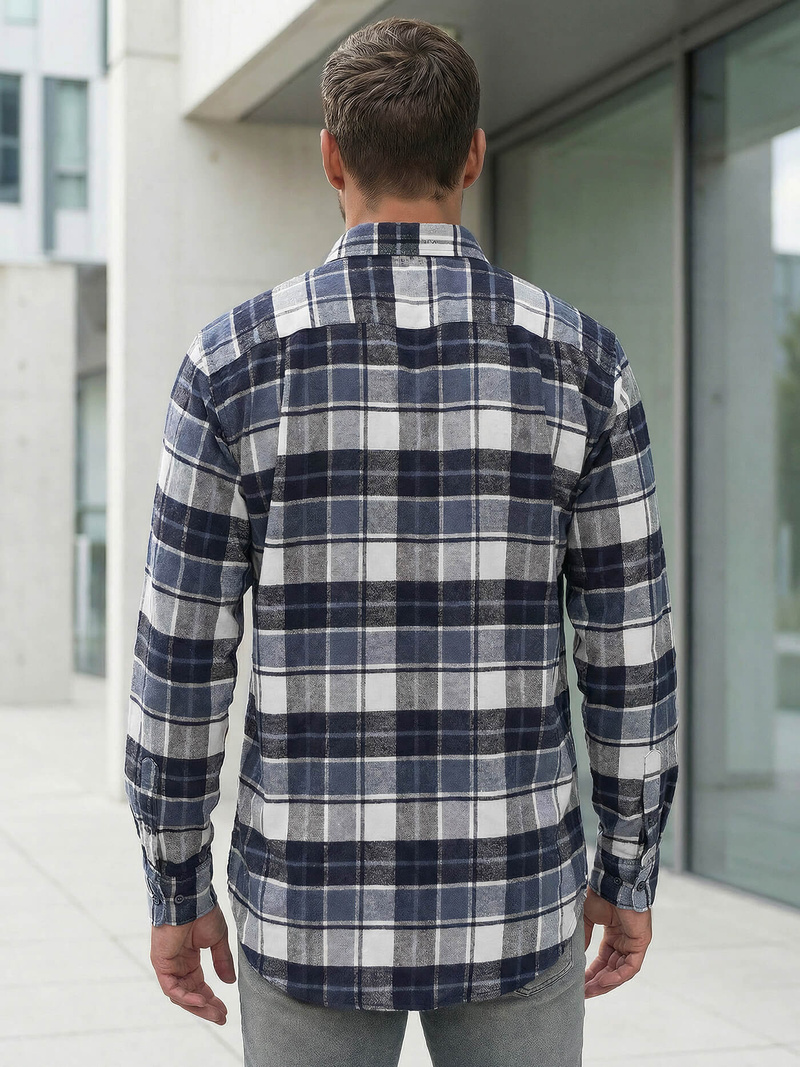 Herren Hemd Dunkelblau OZONEE V/V175Z