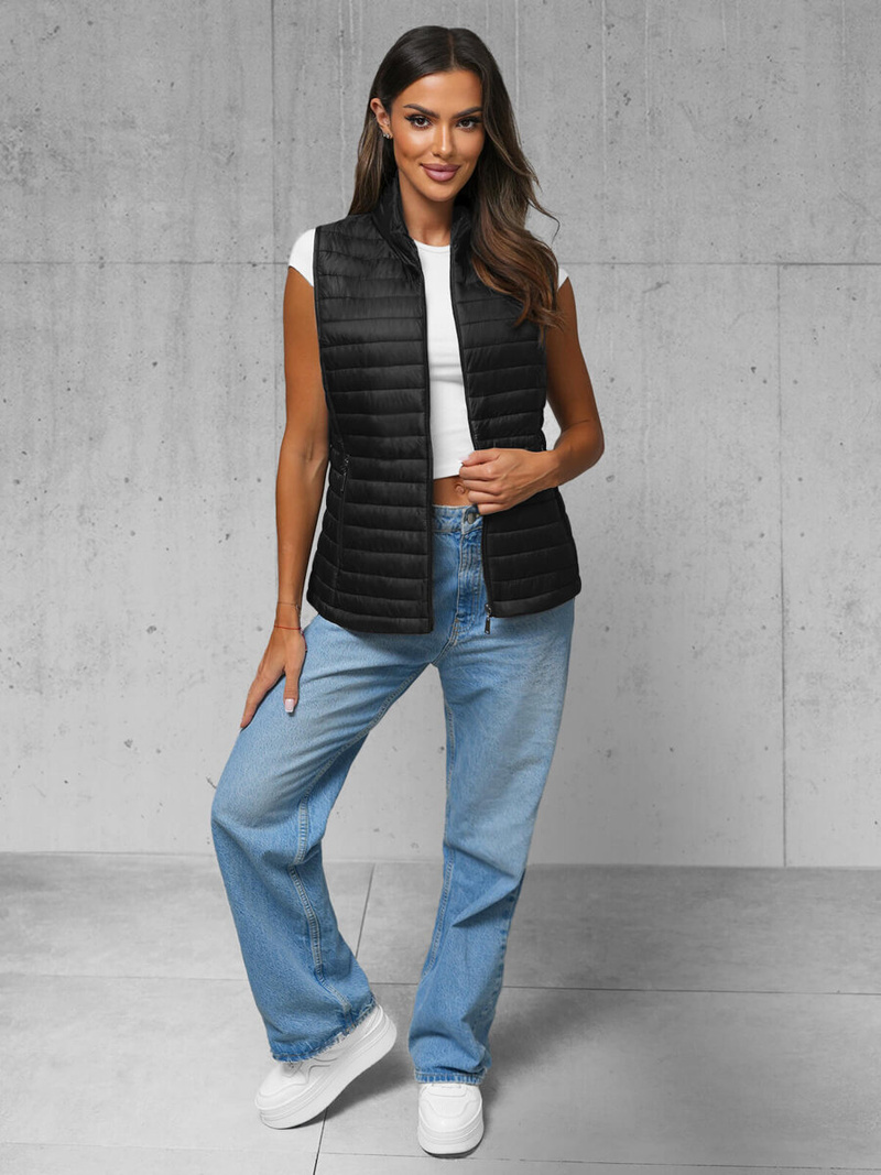 Damen Weste Schwarz OZONEE JS/16M9072/392