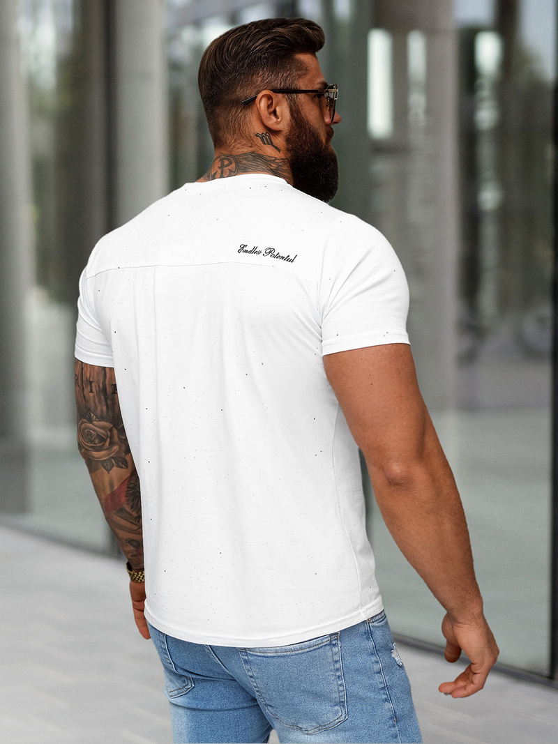 Herren T-shirt Weiß OZONEE O/QQ1387