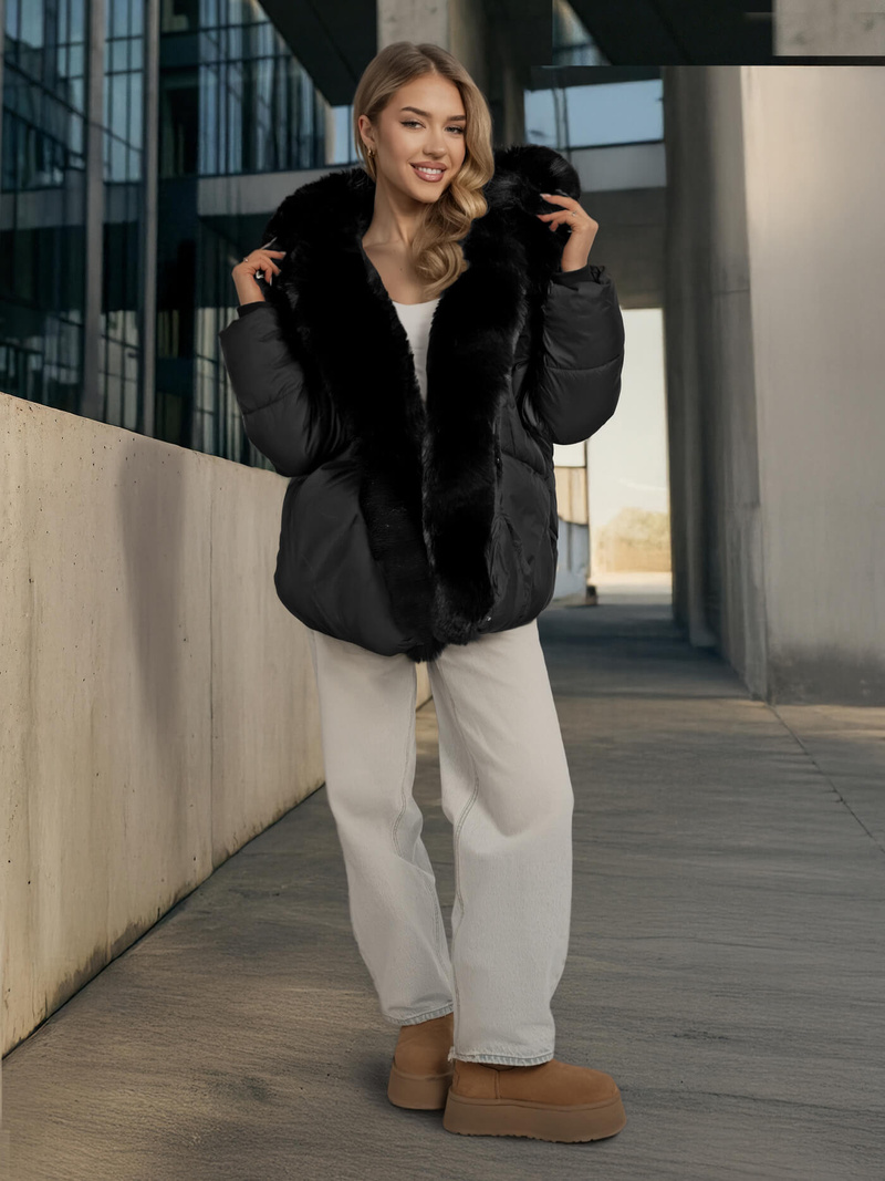 Damen Jacke Schwarz OZONEE O/16M9179/392Z