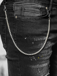 Herren Jeanshose Schwarz OZONEE O/MB465