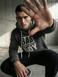 Herren Kapuzenpullover Dunkelgrau OZONEE JS/65B3909/5Z