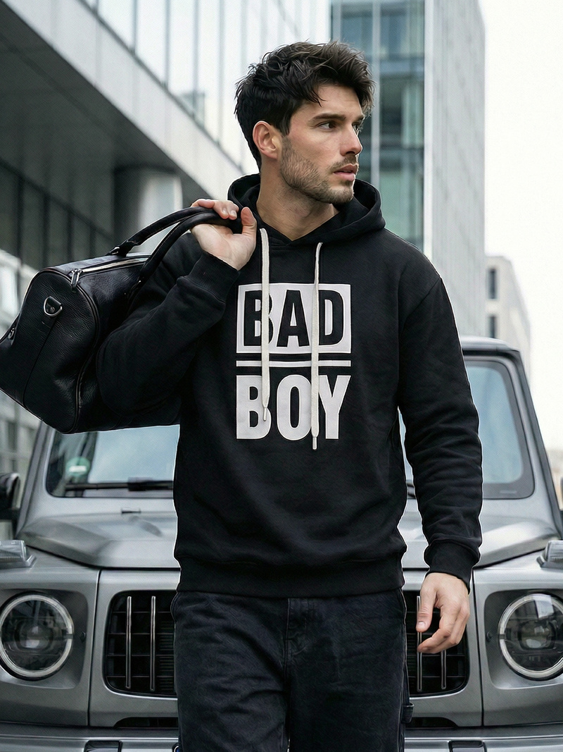 Herren Kapuzenpullover Schwarz OZONEE JS/65B3909/3Z