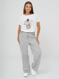 Damen T-Shirt Weiß OZONEE JS/95T2573/1