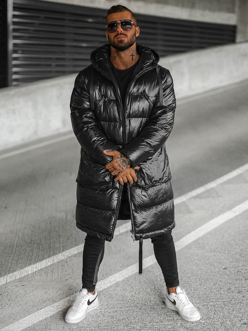 Herren Winterjacke Schwarz OZONEE O/M3205Z