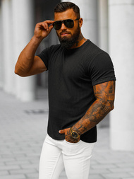 Herren T-shirt Schwarz OZONEE O/7766T