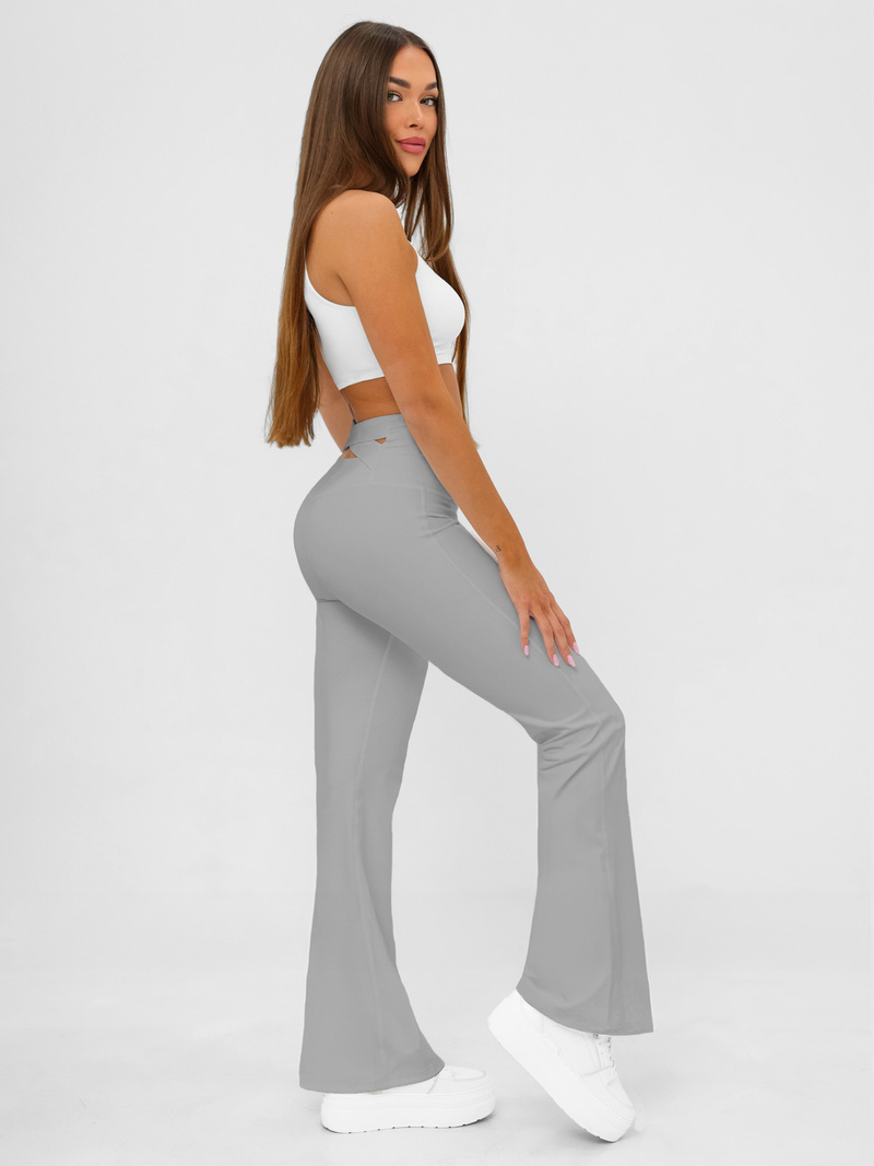 Damen Leggings mit Breiten Beinen Grau JS/17K587/5