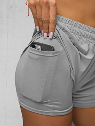 Sportshorts für Damen Grau OZONEE JS/XY24015S