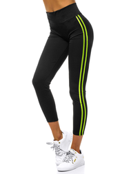 Damen Leggings Schwarz-Gelb OZONEE JS/YW06019/1/52