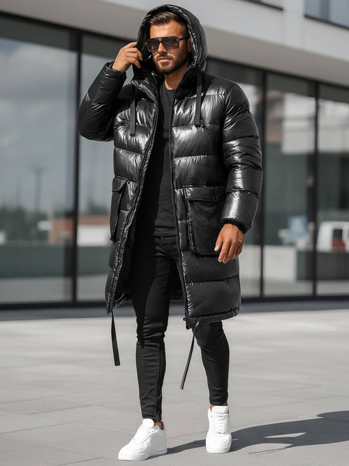 Herren Winterjacke Schwarz OZONEE O/M3205Z