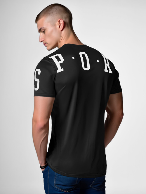 Herren T-shirt Schwarz OZONEE O/8T1260/3Z