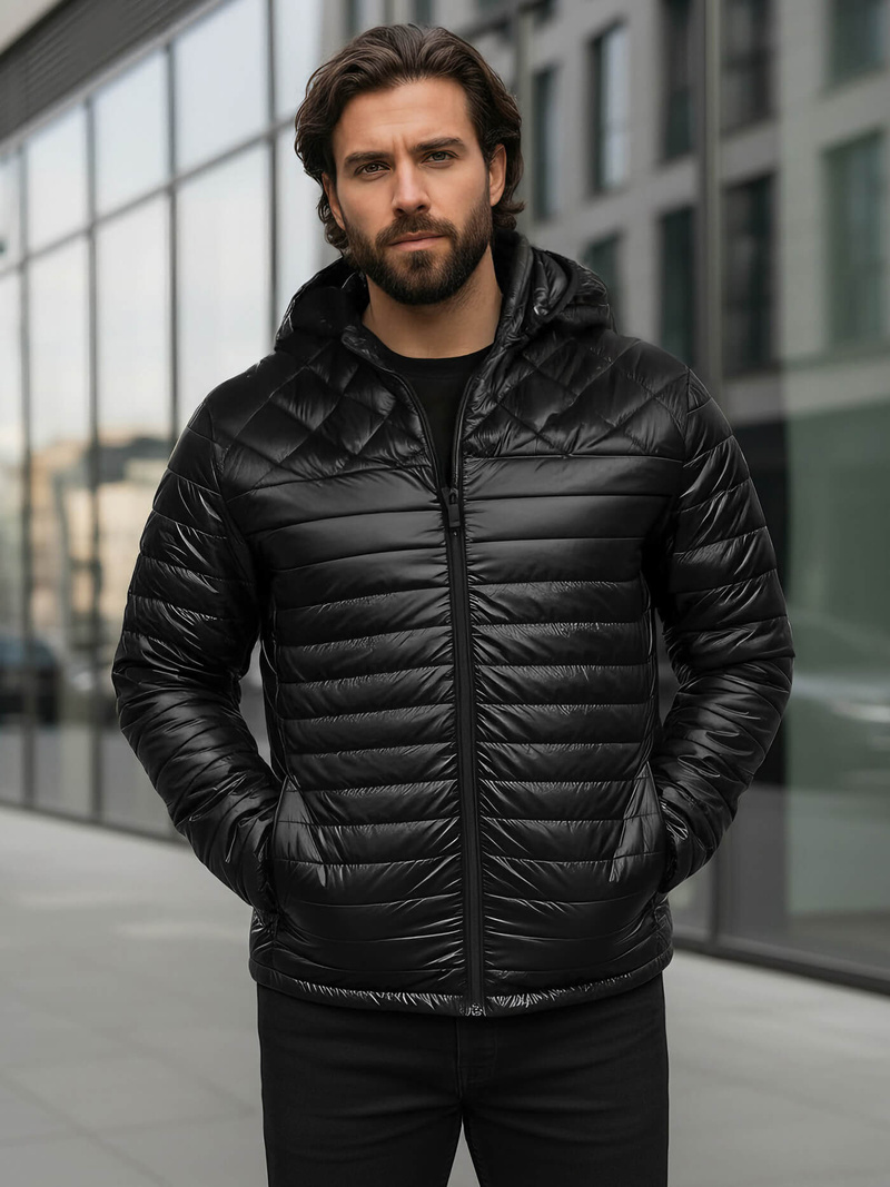 Herren Jacke Schwarz OZONEE JS/16M9328/392BZ