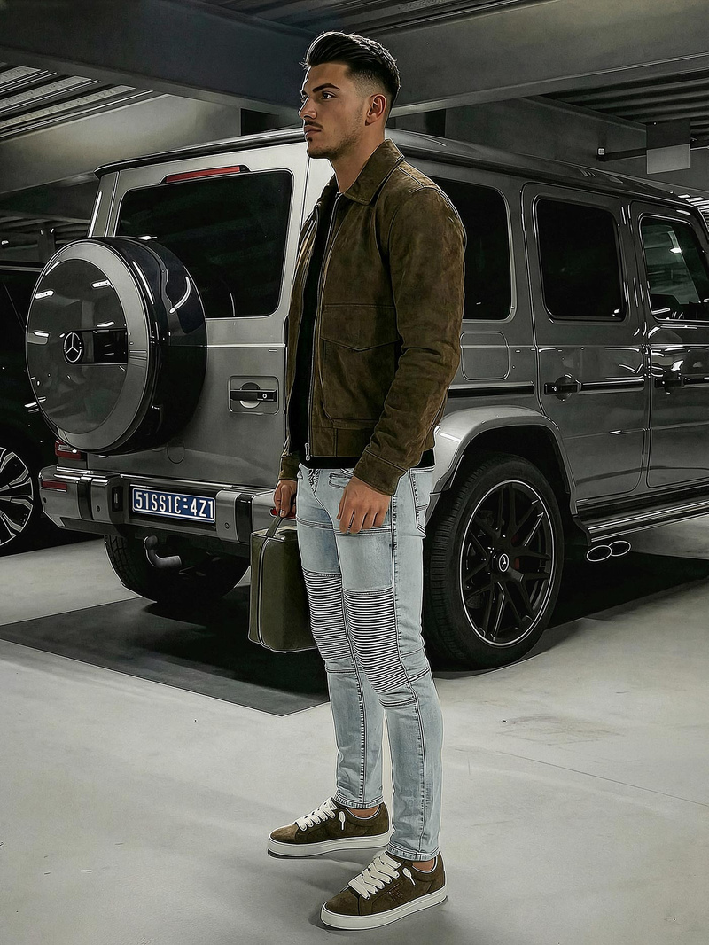 Herren Jeanshose Hellblau OZONEE O/EM8889Z