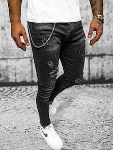 Herren Jeanshose Schwarz OZONEE O/MB460