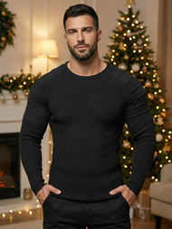 Herren Pullover Schwarz OZONEE L/2500Z