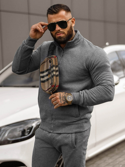Herren Sportanzug Anthrazit OZONEE JS/68C10385/5Z