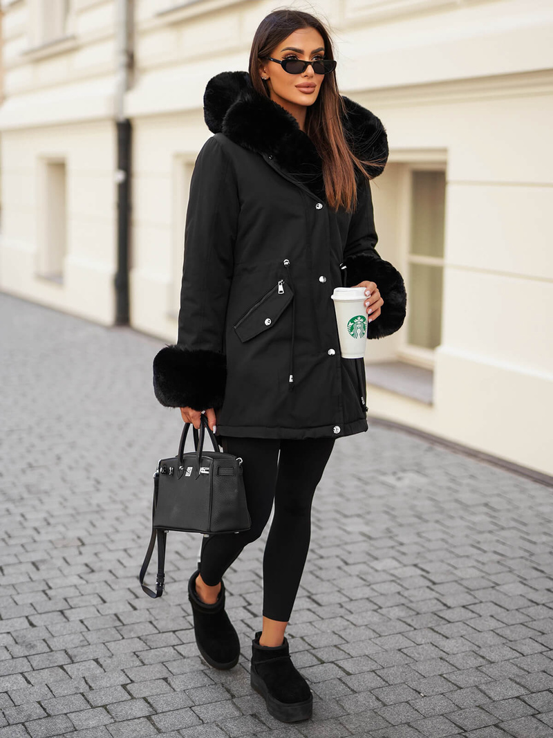 Damen Jacke Schwarz OZONEE JS/16M9062/392Z