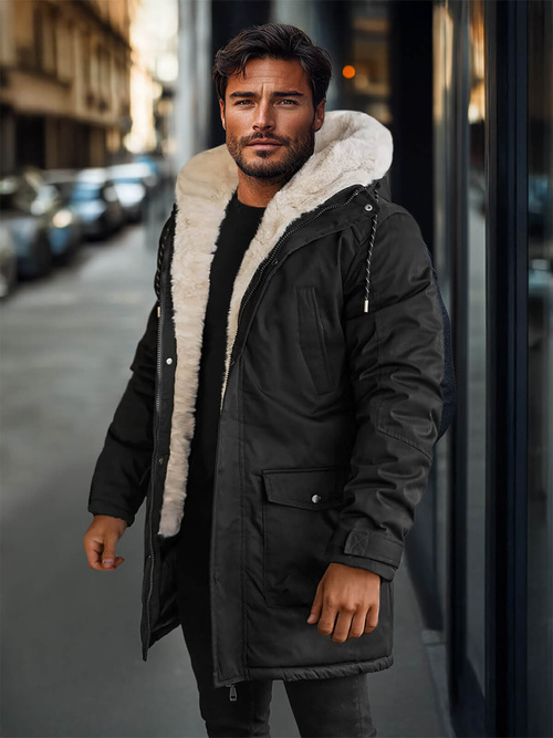 Herren Winterjacke Schwarz OZONEE JS/5M120/392Z