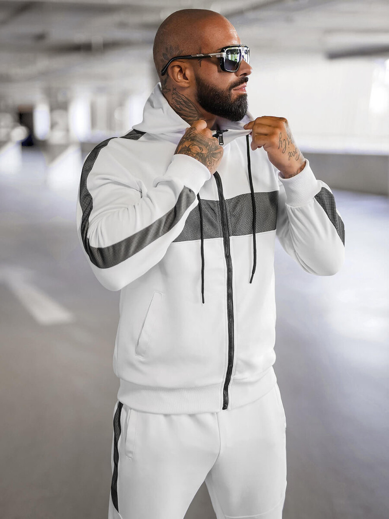 Herren Sportanzug Weiß OZONEE JS/8C8115/1Z