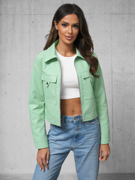 Damen Lederjacke Mintgrün OZONEE O/G117