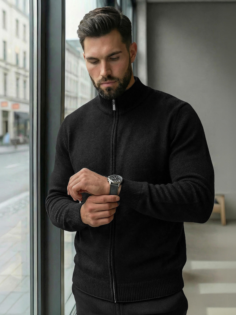 Herren Pullover Schwarz OZONEE JS/59B3605/3