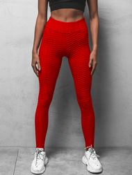 Damen Leggings Rot O/20475Z