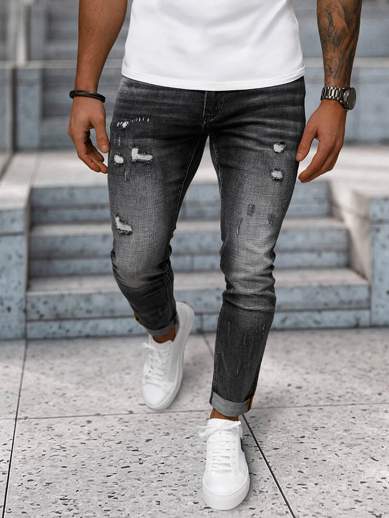 Herren Jeanshose Schwarz OZONEE NB/MP0169G