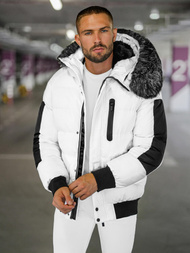Herren Winterjacke Weiß OZONEE O/M798Z