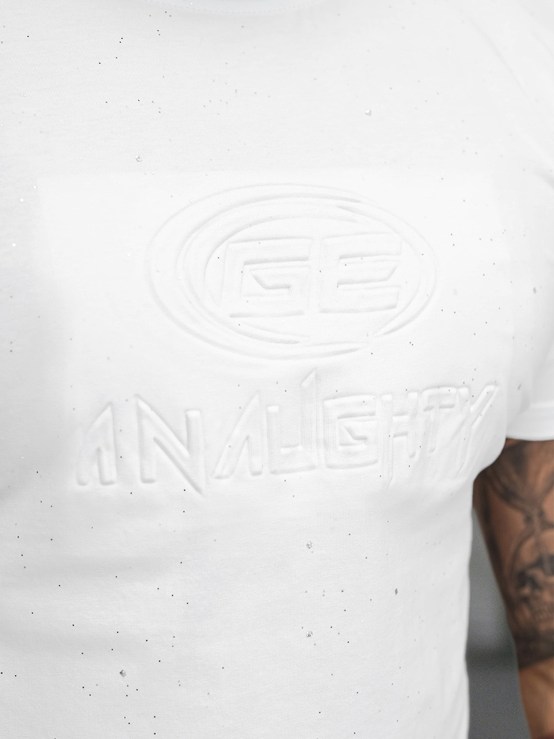 Herren T-shirt Weiß OZONEE O/QQ1390